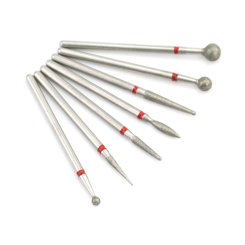 7pcs/Set Diamond Nail Drill Bit Rotery Electric Milling Cutters For Pedicure Manicure Files Cuticle Burr Nail Tools Accessories [TPT]