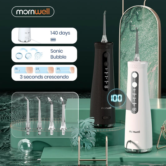 Mornwell 5032 Oral Irrigator Dental Teeth Whitening Home Appliance Sonic Water Flosser 270ML Tank Teeth Cleaner Dental Water Jet [DEN]