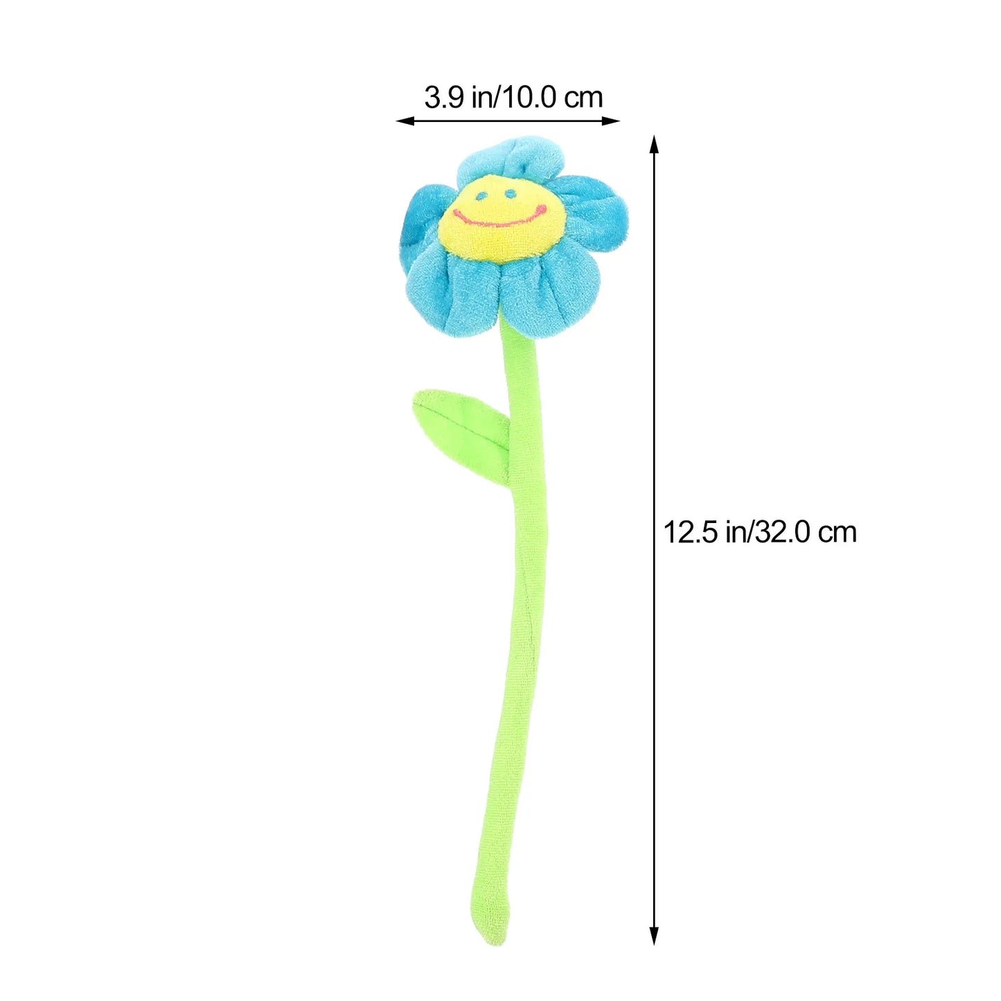 10 Pcs Cartoon Plush Sun Flower with Bendable Stems Smile Face Stuffed Toy Women Baffle Plush Child Artificial Flowerbed [FLW]