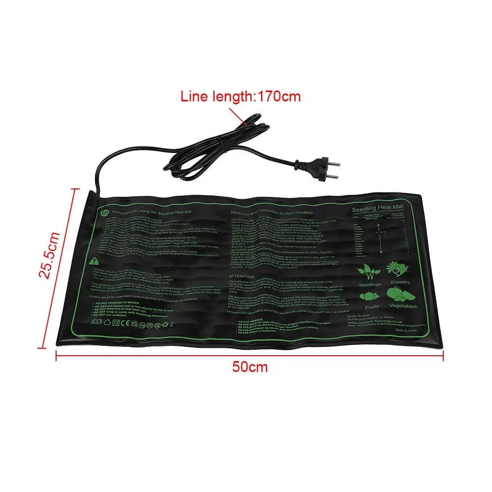 Seedling Heating Mat 50x25cm Waterproof Agriculture Tools Plant Seed Germination Propagation Clone Starter Pad [GAR]