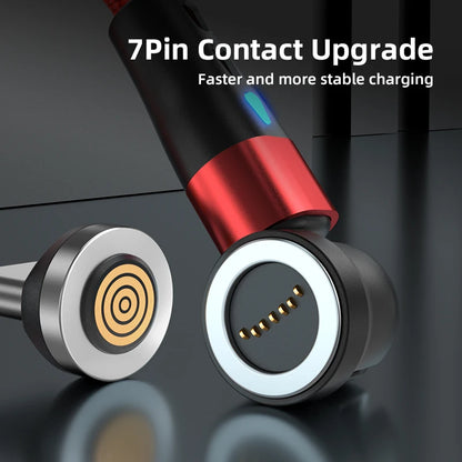 AUFU 5A Magnetic Type C Cable For Samsung S21 Huawei P30 Magnet Fast Charging Charger Wire for iPhone Xiaomi Micro USB Data Cord [MOB]