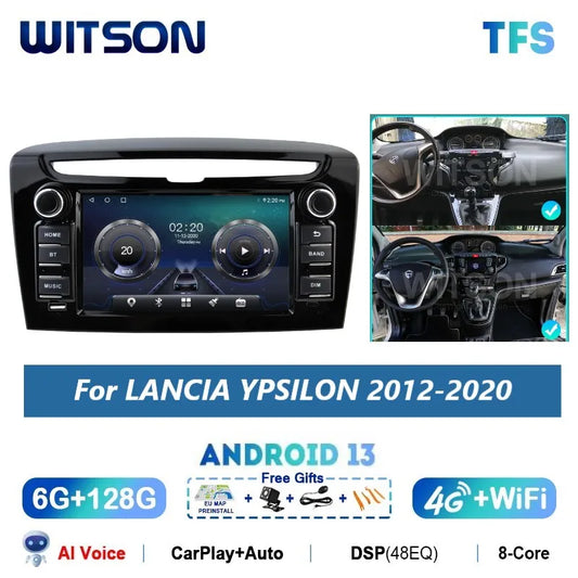 WITSON Android 13 Auto Stereo for LANCIA YPSILON 2012-2020 Carplay Navi Multimedia Car Radio GPS WiFi Vehicle Head Unit [CAR]