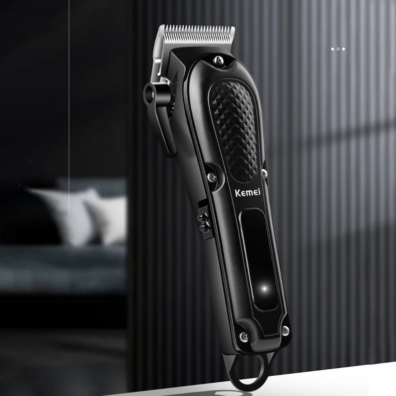 Kemei adjustable hair clipper for men professional hair trimmer electric cordless beard hair cutting machine USB rechargeable [HAI]