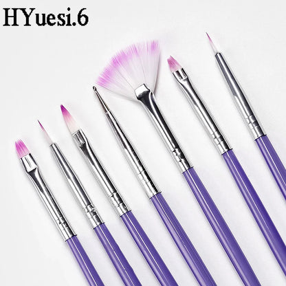 7pcs/Set Professional UV Gel Liner Painting Brush Dotting Pen French Style Nail Art Brushes Set DIY Manicure Tool [BEU]