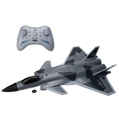 FX9630 RC Plane J20 Fighter Remote Control Airplane Anti-collision Soft Rubber Head Glider with Culvert Design Aircraft RC Toys [TOYS]