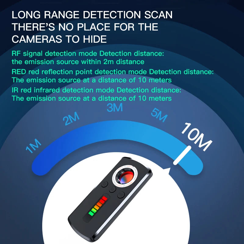 Hidden Camera Detector Anti Spy Gadget Professional Hunter Signal Infrared GPS Wiretapping Search Devices Security Protection [SEC]