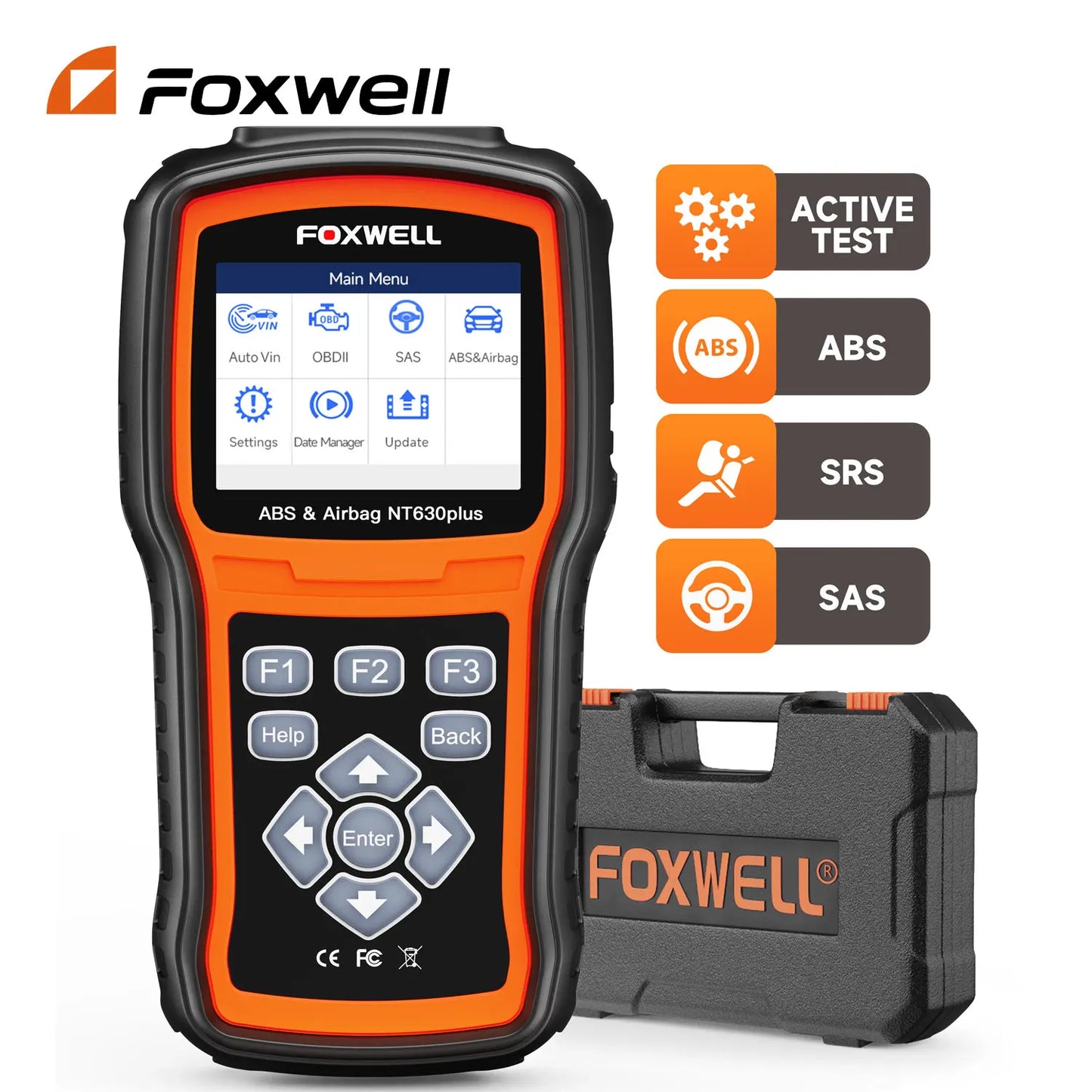 Foxwell NT630 Plus OBD2 Automotive Scanner Engine ABS Airbag SAS Calibration Code Reader ODB OBD 2 Auto Car Diagnostic Tool [CAR]