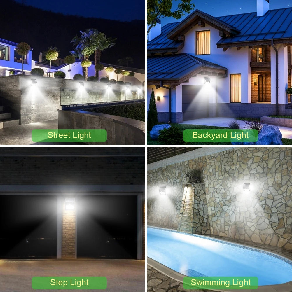 228 144 LED Solar Light Outdoor Solar Lamp PIR Motion Sensor Light Waterproof Solar Powered Sunlight for Garden Decoration [SLG]