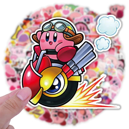 100pcs Cute Kirby Anime Sticker Guitar Skateboard DIY Waterproof Phone Case Kawaii Laptop Sticker Kawai Stickers Pack [PHC]