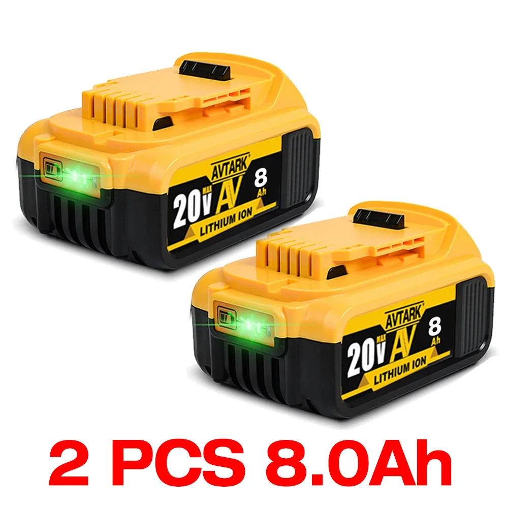 Genuine 18V/20 Volt MAX 6.0Ah 8.0Ah DCB200 Replacement Li-ion Battery for DeWalt DCB205 DCB201 DCB203 Power Tool Batteries [BAT]