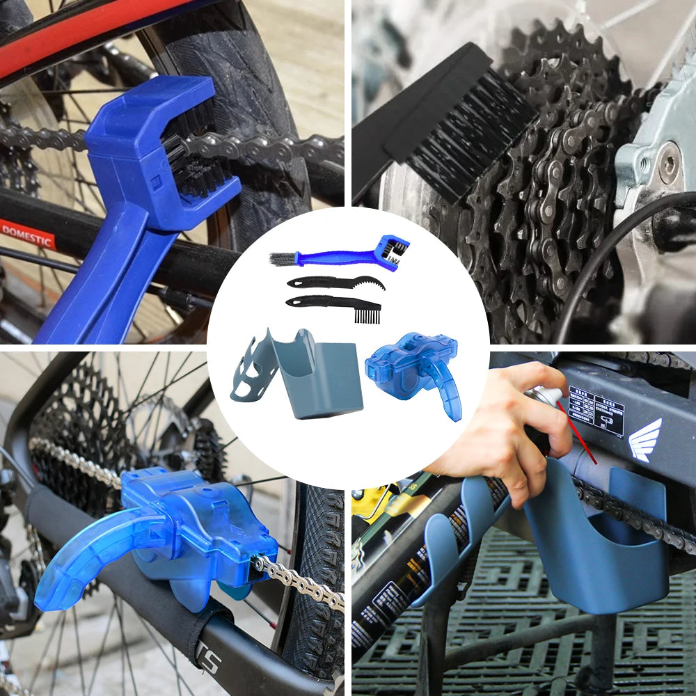 Bike Motorcycle Chain Oil Storage Tool Box Chain Cleaning Oil Splash-Proof Agent Widely Used Chain Oil Anti-spray Scrubber Tools [CYC]