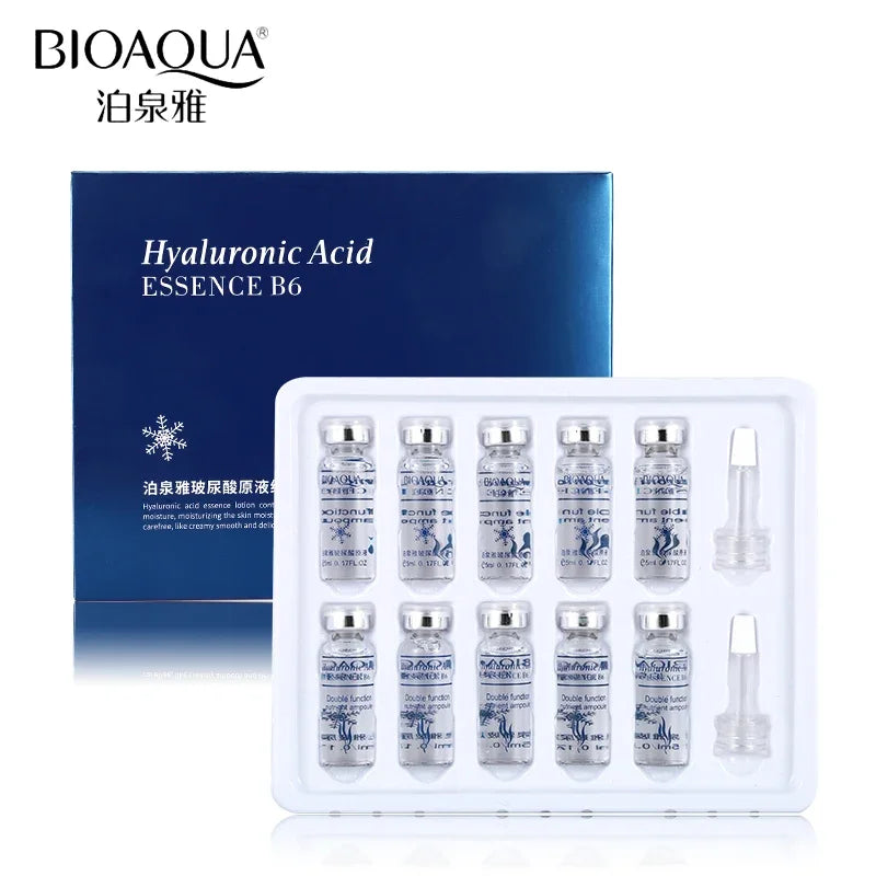 BIOAQUA 10pcs/lot Moisturizing Vitamins Hyaluronic Acid Serum Facial Skin Care Anti Wrinkle Anti Aging Collagen Essence Liquid [SKC]