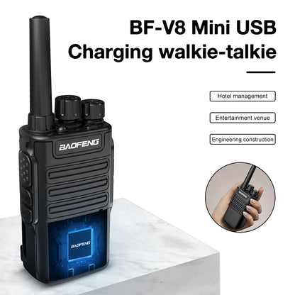 Baofeng BF-V8 Walkie Talkie 400-470mhz Portable Handheld Two Way Ham CB Radio Outdoor Hunting UHF HF Transceiver Walkie-Talkies [BDK]