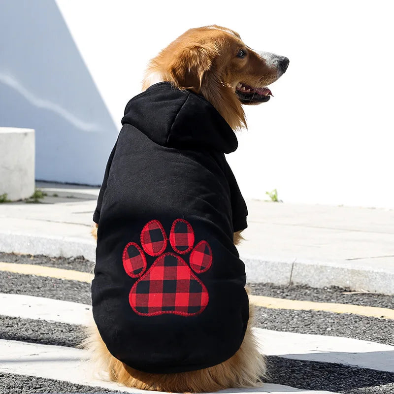 Dog Hoodie Pet Clothes Sweaters with Hat for Small Medium Large Dogs Winter Fleece Dog Coat for Golden retriever [MEN]