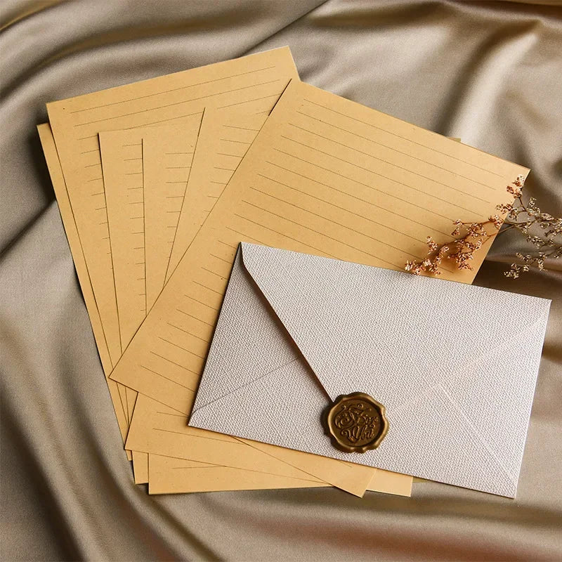 5/10pcs Vintage Linen Envelopes DIY Postcard Wedding Invitation Card Cover Gift Wrap Envelopes Korean Stationery Office Supplies [OFF]