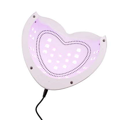 Professional Nail Lamp with Rhinestone Nail Gel Dryer Pedicure Machine LED light for Nails Heart Shape Nail UV LED Lamp [BEU]