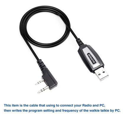 USB Programming Cable With CD for Baofeng UV-5R 82 888S UV-S9PLUS UV-13 16 17 21 Pro Quansheng UV-K5 5R Plus Walkie Talkie Radio [TEL]