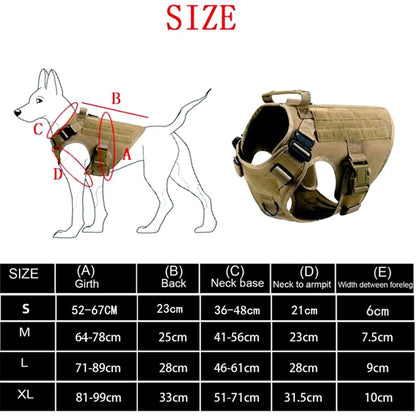 K9 Tactical Military Vest Pet German Shepherd Golden Retriever Tactical  Training Dog Harness and Leash Set For All Breeds Dogs [PET]