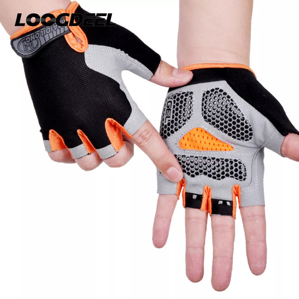 HOT Cycling Anti-slip Anti-sweat Men Women Half Finger Gloves Breathable Anti-shock Sports Gloves Bike Bicycle Glove [CYC]