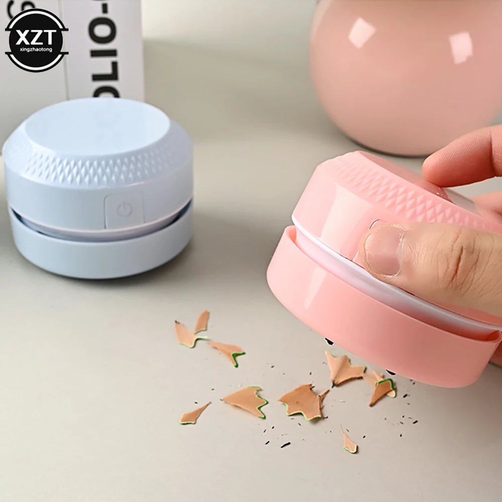 Desktop Cleaner Mini Portable Vacuum Cleaner Office Corner Desk Dust Collector Home Table Sweeper Desktop Coffee Powder Cleaner [VAC]