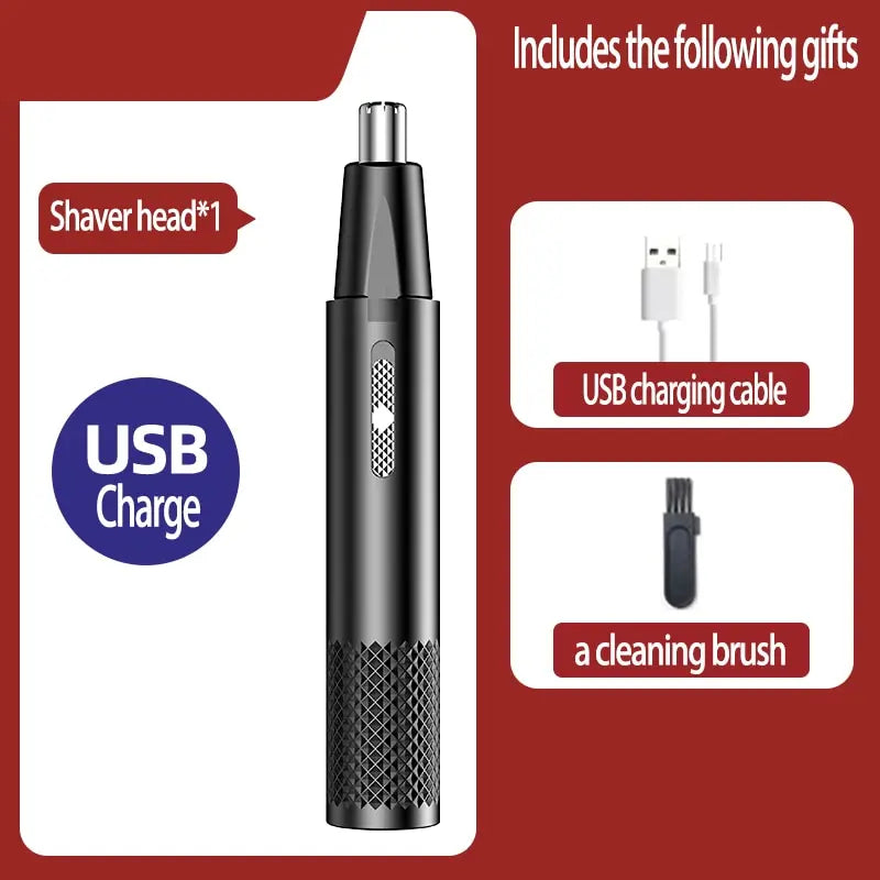 Nose Hair Trimmer USB Charging New High Quality Electric Portable Men Mini Nose Hair Trimmer [HAI]