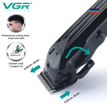 VGR Hair Clipper Professional Hair Cutting Machine Hair Trimmer Adjustable Cordless Rechargeable V 282 [HAI]