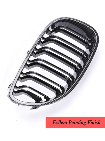 Front Bumper Racing M5 Grille Glossy Black Chrome Carbon M Grill For BMW 5 Series E60 E61 2004-2009 530i 535i 540i Accessories [BDK]