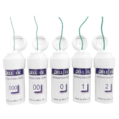 1 Bottle WELLCK Dental Thread Disposable Gingival Retraction Cord Knitted Cotton Gum Line Dentist Material 5 Sizes 0 00 000 1 2 [DEN]