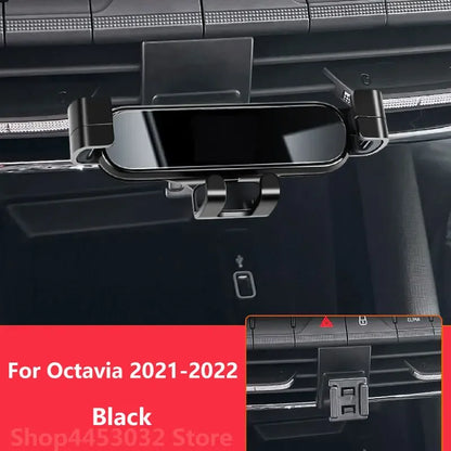 Car Mobile Phone Holder For Skoda Octavia 3 2 2022 - 2016 Mounts Bracket Stand Rotatable Support Accessories 3 Colors [CAR]