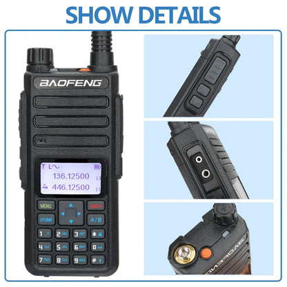 Baofeng DR 1801 Walkie Talkie DMR Radio Dual Band Dual Time Slot Digital Radio DMR 1801 Tier I & II Portable Two Way Radio [TEL]