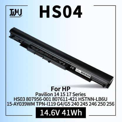 807956-001 807957-001 Replacement Laptop Battery for HP Spare 807611-421 HS04 HS03 Notebook 15-AY039WM 15-ay013nr 15-AY009DX [BAT]