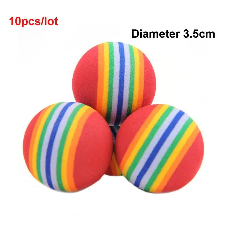 pawstrip Rabbit Fur False Mouse Pet Cat Toys Feather Rainbow Ball Toy Cayts Funny Playing Toys For Cats Kitten Fish Cat Toy [PET]