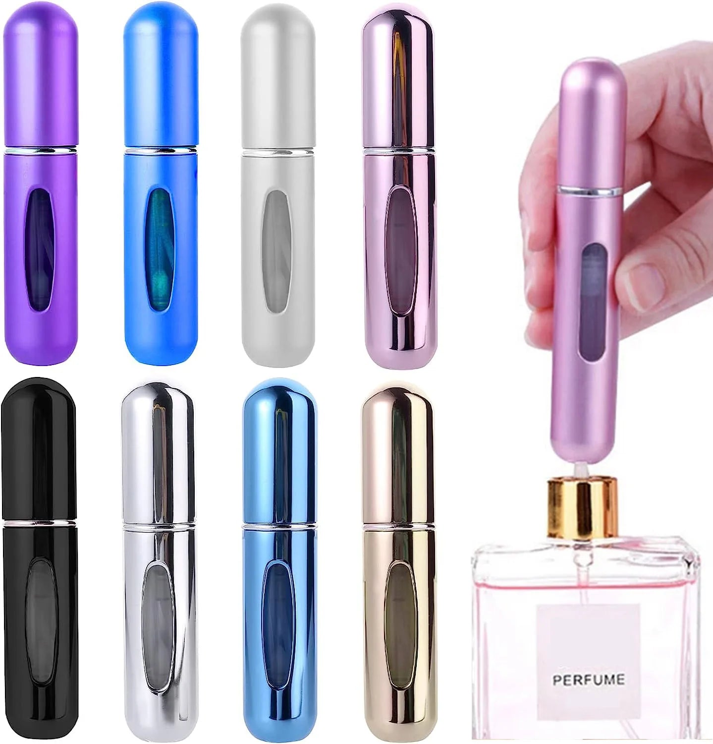 Refillable Mini Perfume Bottle Portable Cosmetic Bottle Spray Bottle Atomizer Spray Container Travel Refillable Bottles 8ml /5ml [CSM]