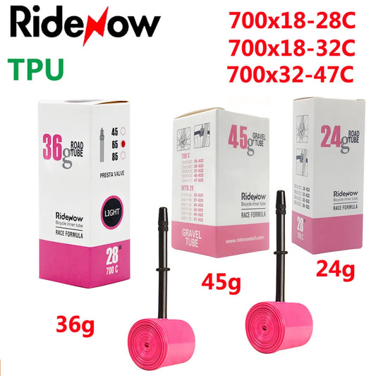 RideNow TPU Bike Inner Tube 700C 700x18 23 25 28 32 35 37 40 47C Road Bicycle Tire MTB Bike Camera 29x1.5 1.75 1.9 pneu aro [CYC]