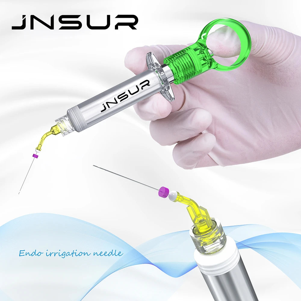 JNSUR Original 20pcs Endo Needles 2 Holes for Dental Endodontics Irrigator Disposable Root Canal Cleaning Dentistry Material [DEN]