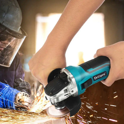 Drillpro 18V 125mm M14 Brushless Impact Angle Grinder Cordless Cutting Machine Polisher Power Tools compatible Makita Battery [PTO]