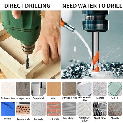 3-12mm Multifunctional Glass Metal Tile Drill Bit Triangle Diamond Drill Set Ceramic Concrete Brick Wood Punching Hole Saw Drill [TPT]