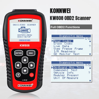 KONNWEI KW808 OBD 2 Car Scanner OBD2 Auto Automotive Diagnostic Scanner Tool Engine Fault Code Reader Odb Tools  for Cars [CAR]