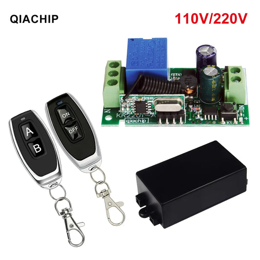 433MHz Remote Control Switch AC110V 220V 10A 1CH Relay Module Receiver Transmitters ON OFF Remote Control For Led Lights Bulb [HAP]