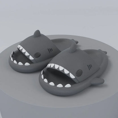 Summer Shark Slippers Lightweight Women Shark Slides Men Bathroom Flip Flops Home Anti-skid Flat Shoes Couple Children's Sandals [SHO]