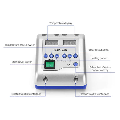 AZDENT Electric Waxer Wax Knife Carving Dental Lab Equipment Electric Waxer Carving Knife Contain 6 Wax Tips+2 Pens Dental Tools [DEN]