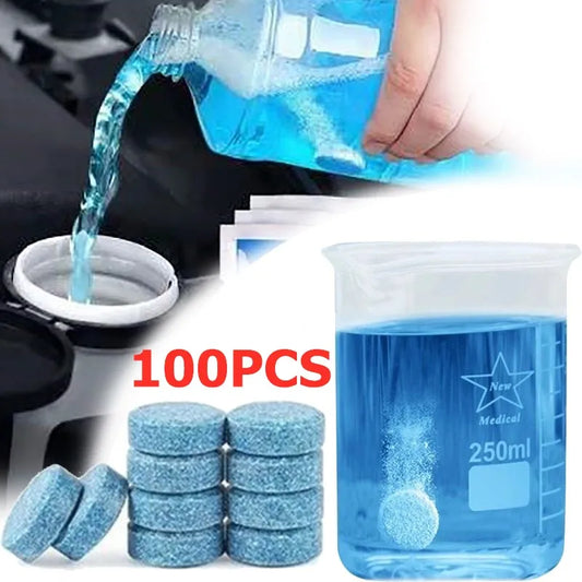 Solid Cleaner Car Windscreen Cleaner Effervescent Tablet Auto Wiper Glass Solid Cleaning Concentrated Tablets Detergent [CAR]