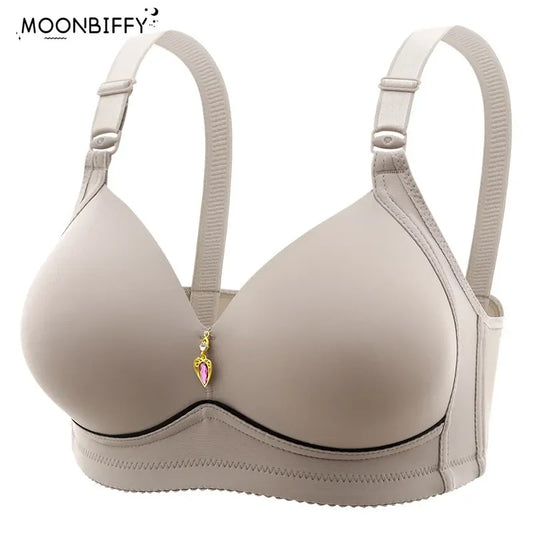 BC Cup New Sexy Large Size No Steel Ring Comfortable Lingerie Push Up Breathable Women's Underwear Thin Cup Lenceria Femenina [UND]