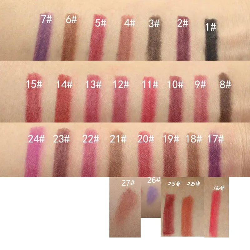 28Color New Professional Wood Lip Liner Waterproof Lady Charming Lip Liner Soft Pencil Makeup Women's Long Lasting Cosmetic Tool [CSM]