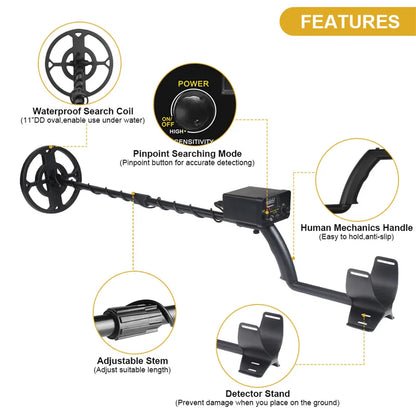 TC-200 Upgrade Metal Detector Underground Draad Ijzer Metalen Goud Detector Verstelbare Tracker Voor Schat Zoeken Nieuwe detect [MTL]