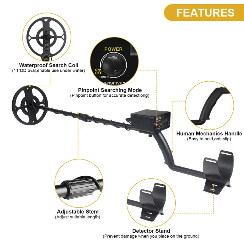 TC-200 Upgrade Metal Detector Underground Draad Ijzer Metalen Goud Detector Verstelbare Tracker Voor Schat Zoeken Nieuwe detect [MTL]