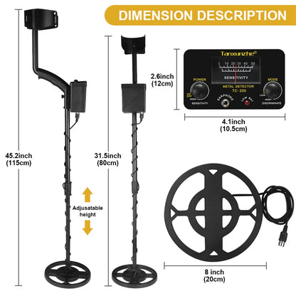 TC-200 Upgrade Metal Detector Underground Draad Ijzer Metalen Goud Detector Verstelbare Tracker Voor Schat Zoeken Nieuwe detect [MTL]