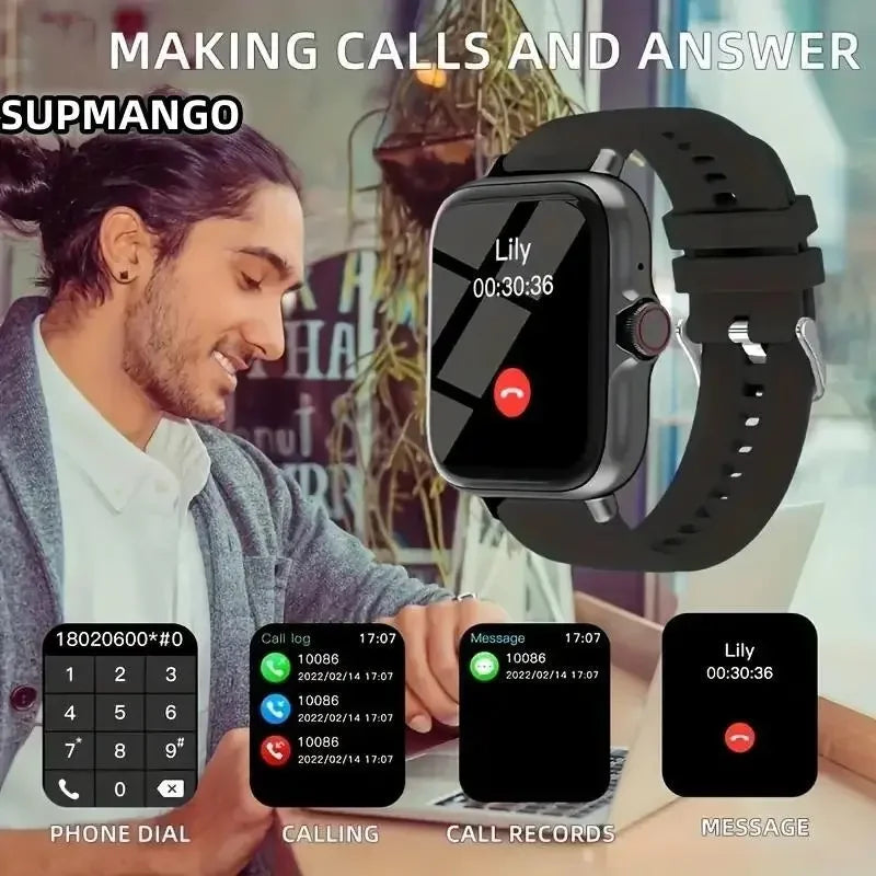 T166X Smart Watch Men and Women Fitness Sports Watch Real Pedometer Full Touch Screen Bluetooth Call Digital Smart Watch [SWH]