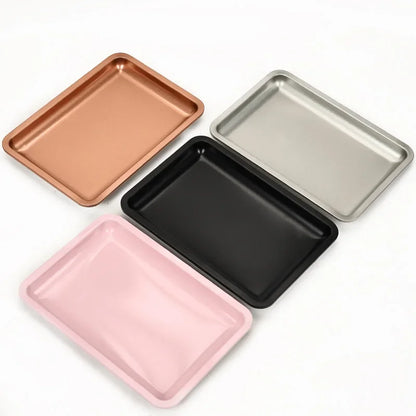 Stainless Steel Cosmetic Storage Tray Nail Art Equipment Plate Doctor Surgical Dental Tray False Nails Dish Tools [CSM]