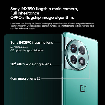 Oneplus ACE 2 Pro 5G Global Rom Snapdragon 8 Gen 2 6.74'' 120Hz AMOLED Display Screen 5000mAh Battery 150W SUPERVOOC Charge [MOB]